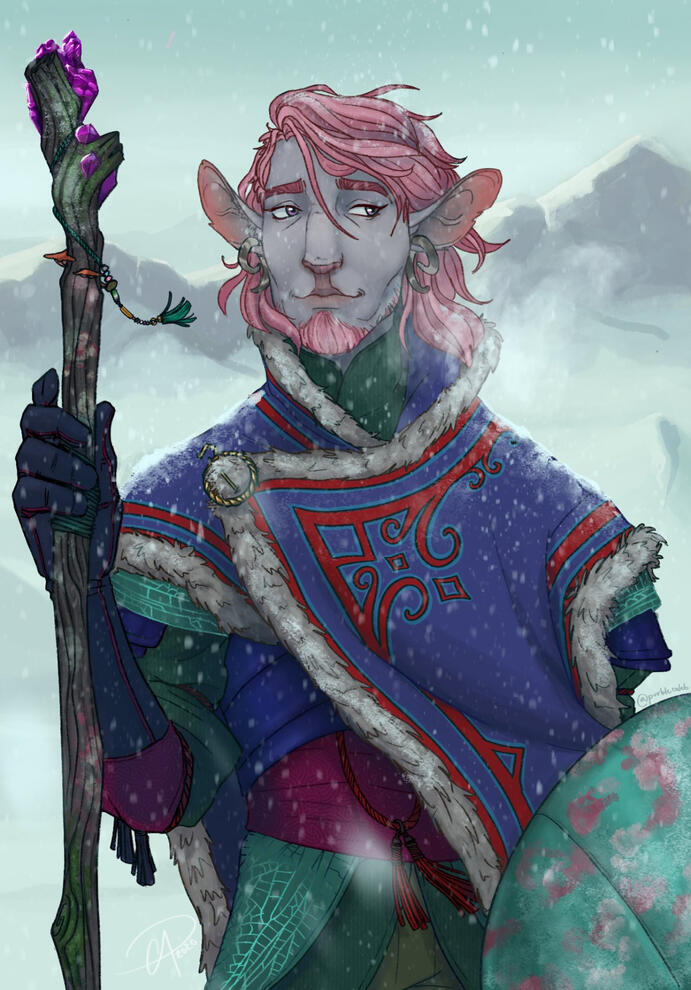 Critical Role fan art of Caduceus Clay